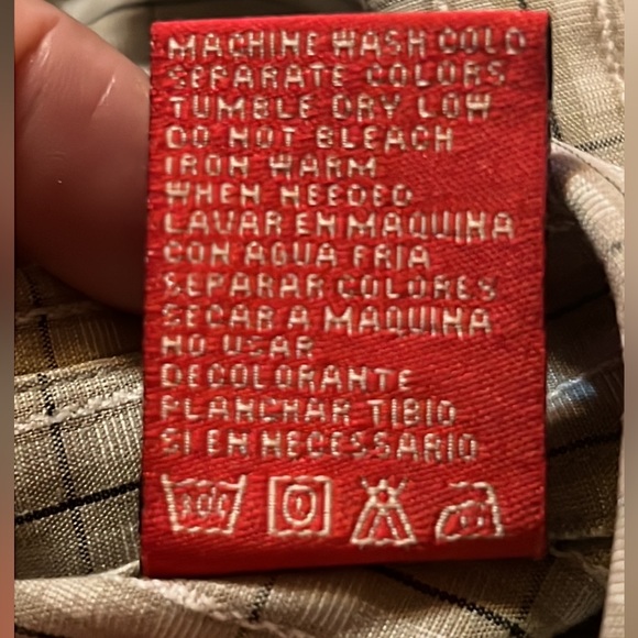 Woody’s Retro Lounge gray beige plaid soft textured like seersucker camp shirt L - Picture 8 of 9